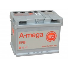 Автомобильный аккумулятор A-mega EFB 65 А/ч обр/п.
